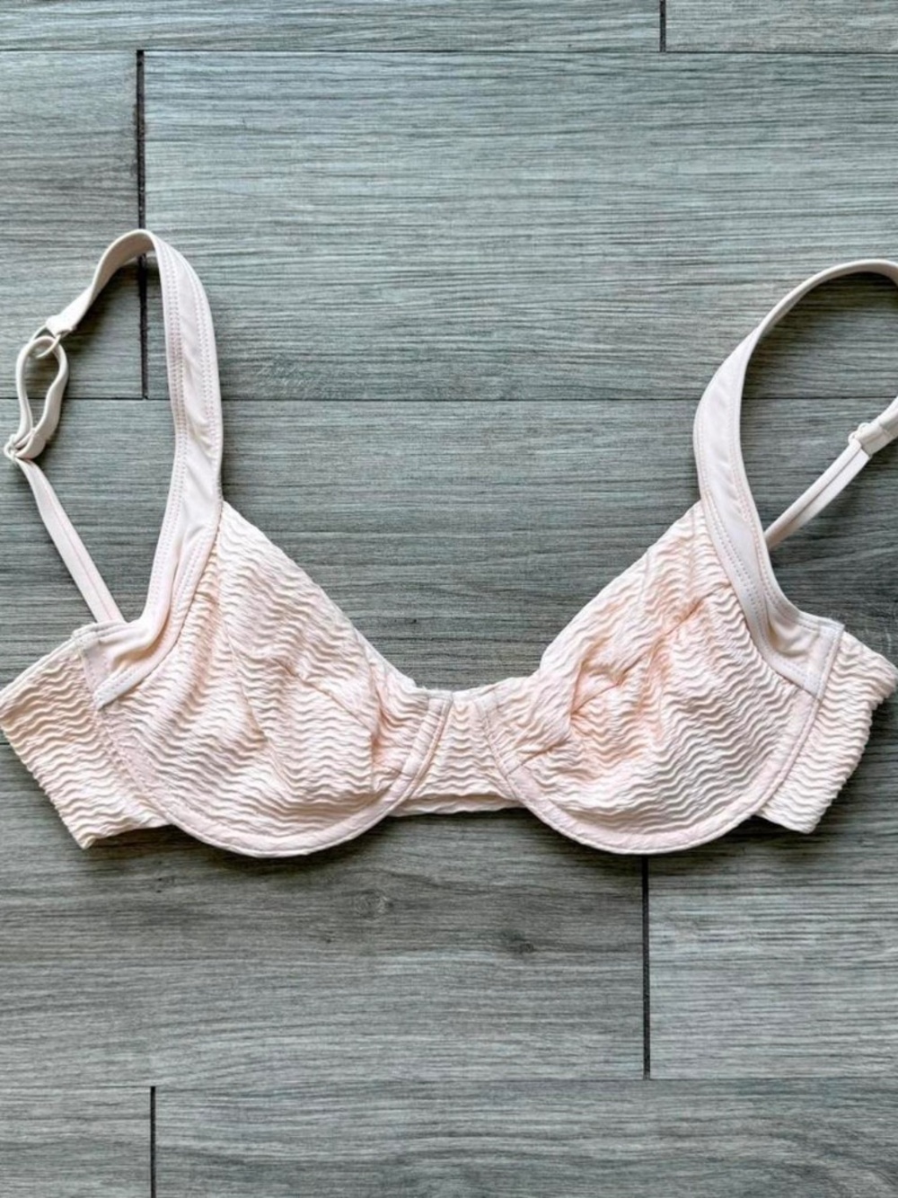 Sanctuary By Anthropologie Cream Ribbed Bikini Top